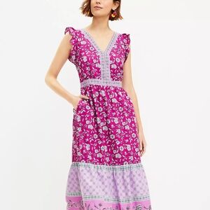 Floral Pink Sleeveless Dress